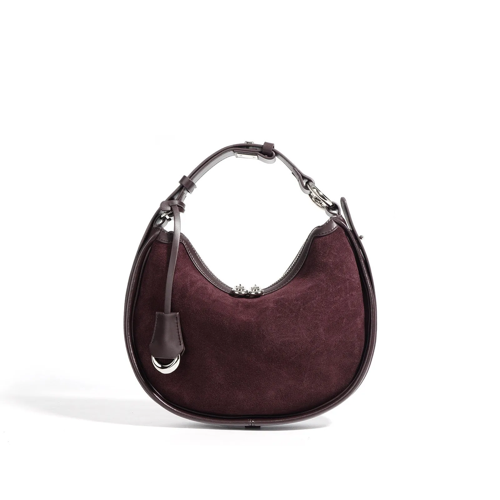 Honora Suede Bag - Burgundy