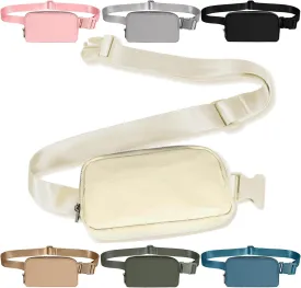 INTINI Everywhere Belt Bag  Small, Slim, and Stylish Mini Crossbody Fanny Pack for Women 50 Inch Waist (S - Beige)