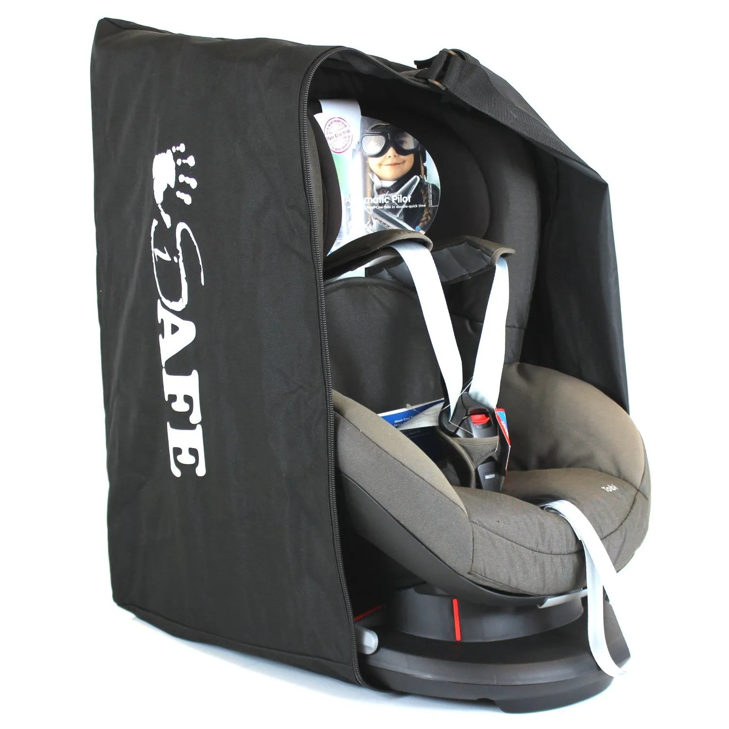 iSafe Universal Carseat Travel / Storage Bag For Britax Multi-Tech II Car Seat (Black Thunder)
