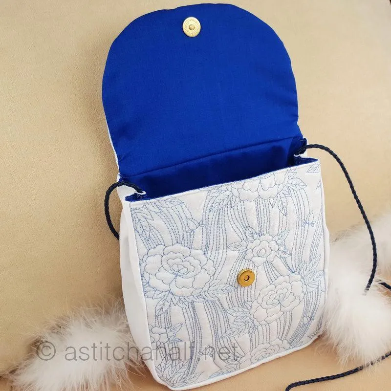 Japanese Peony Satchel Bag