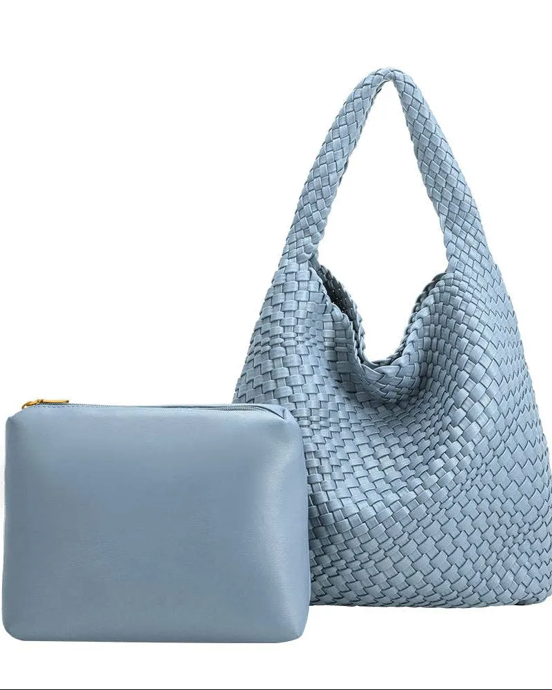 Johanna Sky Recycled Vegan Shoulder Bag