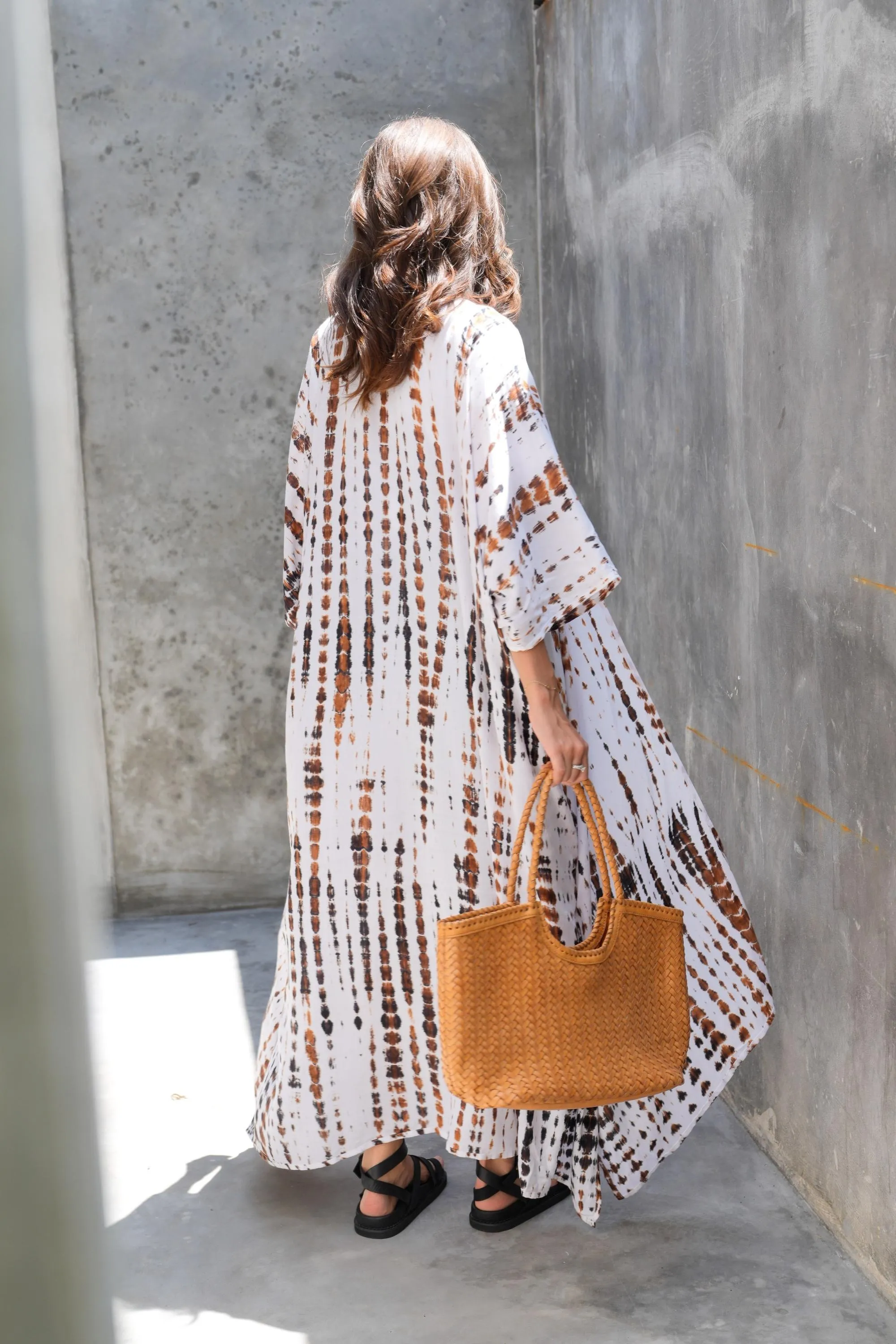 Jolene Handwoven Leather Tote in Tan