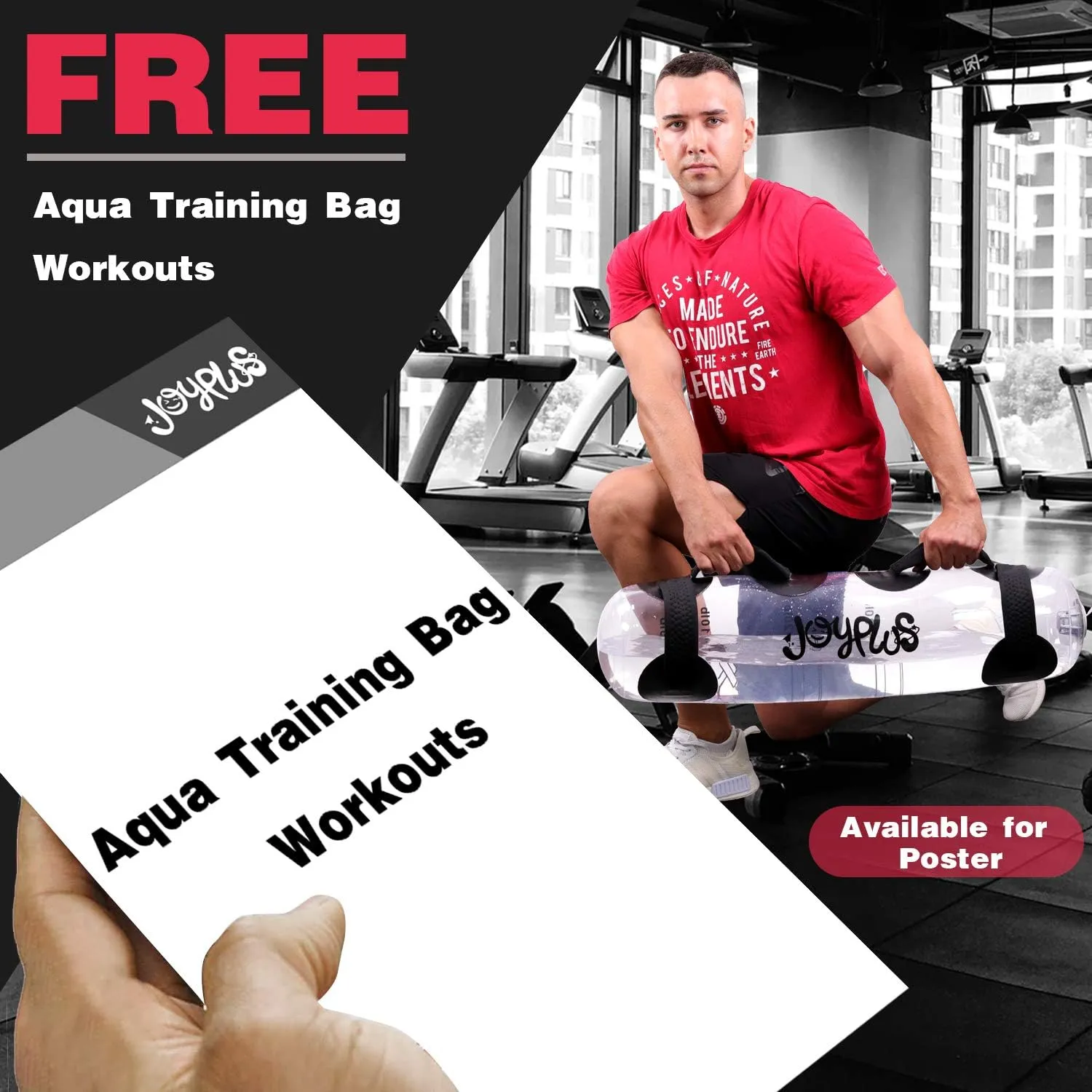 JOYPLUS Aqua Bag Workout, Adjustable Training Bag and Power Bag with Water, Core and Balance Trainer, Portable Stability Fitness &Full Body Exercise Equipment for Weight