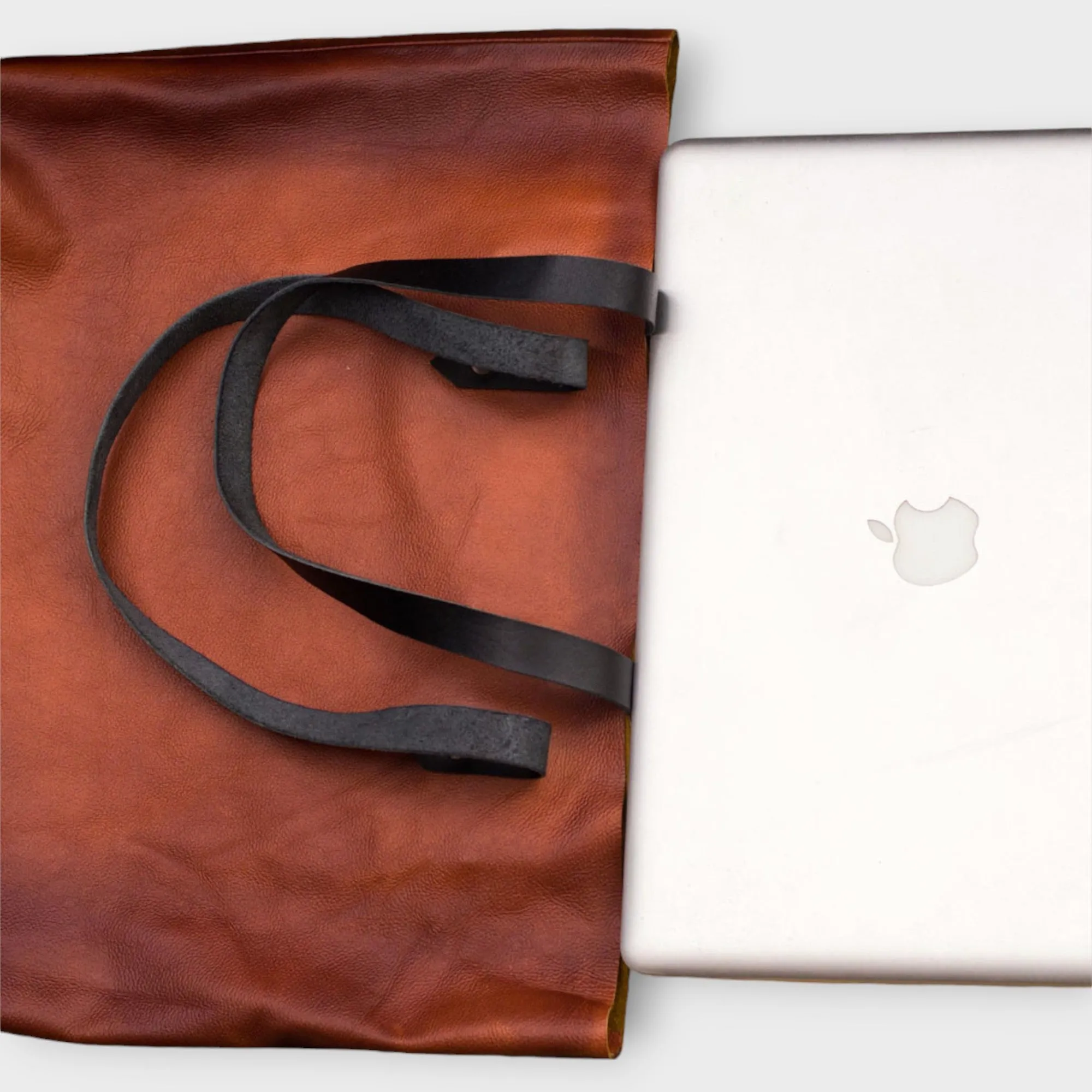 Keran Waxed Brown Leather Tote