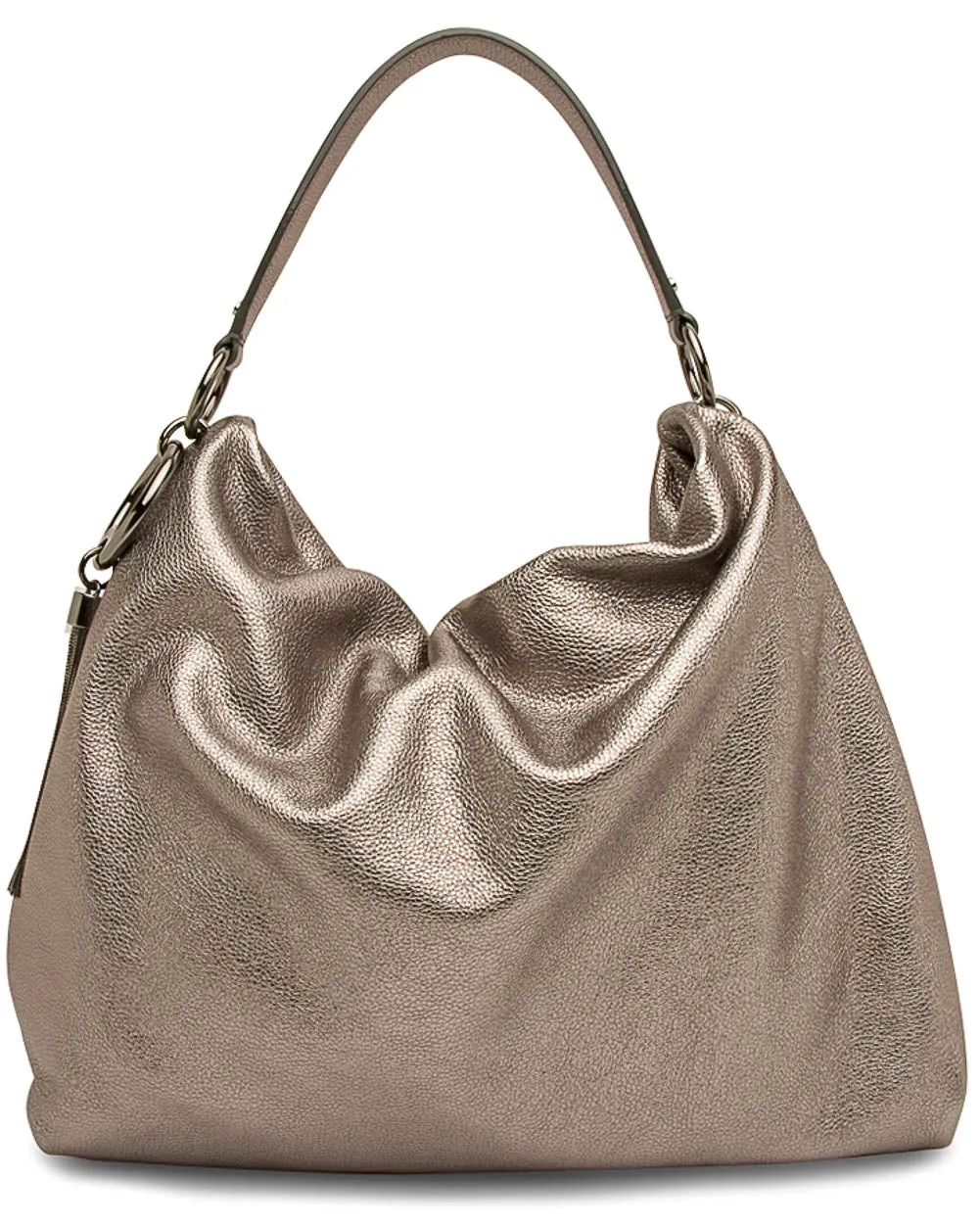 Large Gun Metal Callie Hobo Bag