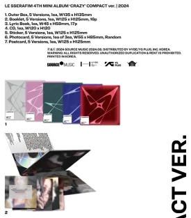 LE SSERAFIM - 4th Mini Album Crazy [Compact ver.] (HUH YUNJIN ver.)