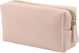Leather Makeup Bag for Purse Travel, Portable Small Cosmetic Organizer for Women and Girls, Make up Bag with Zipper