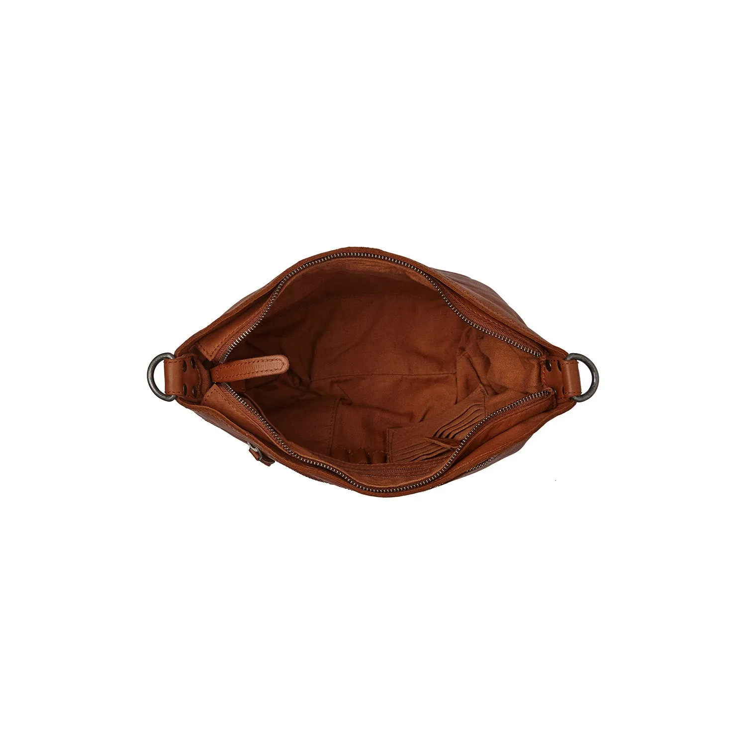 Leather Shoulder Bag Cognac Lucy