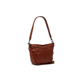 Leather Shoulder Bag Cognac Lucy