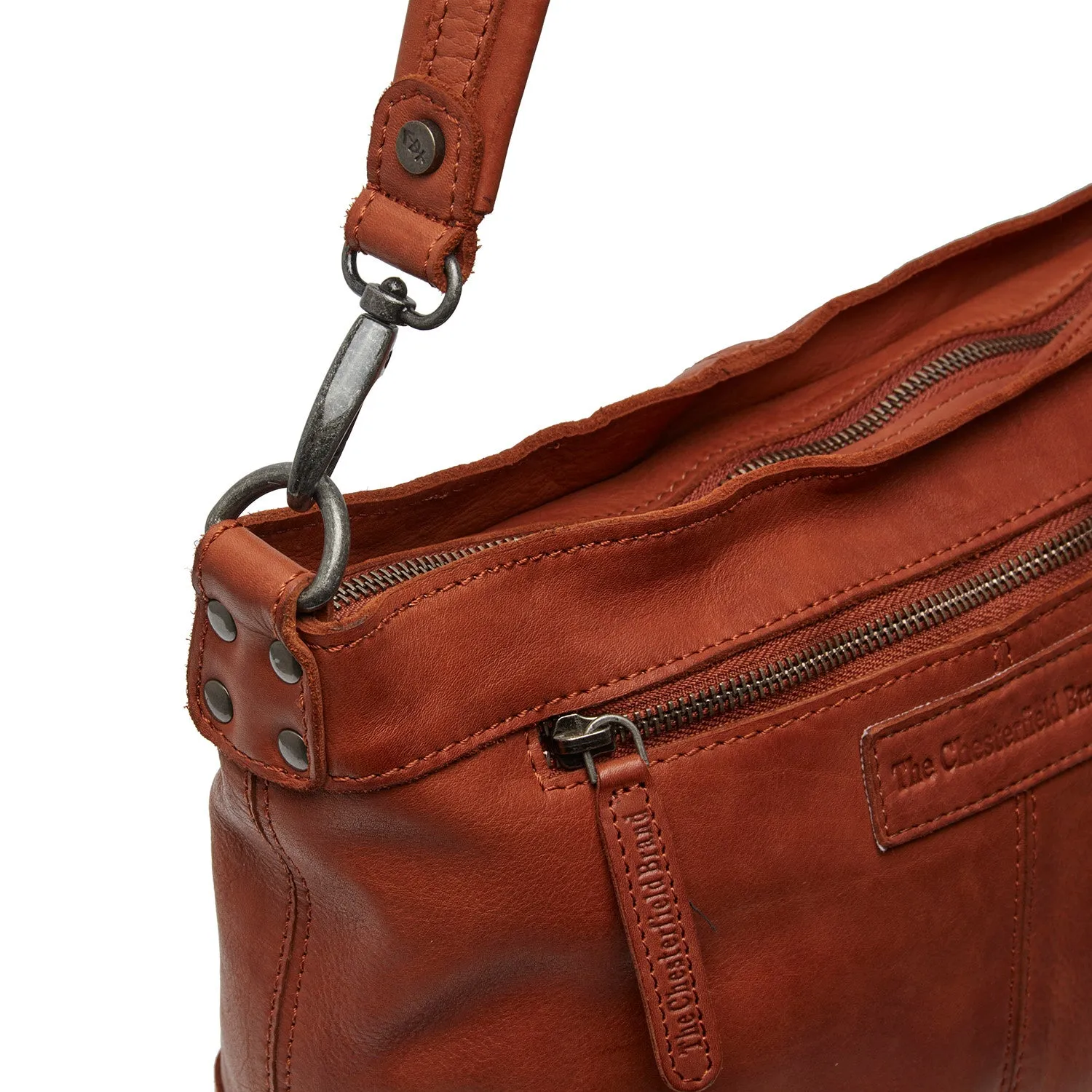 Leather Shoulder Bag Cognac Lucy