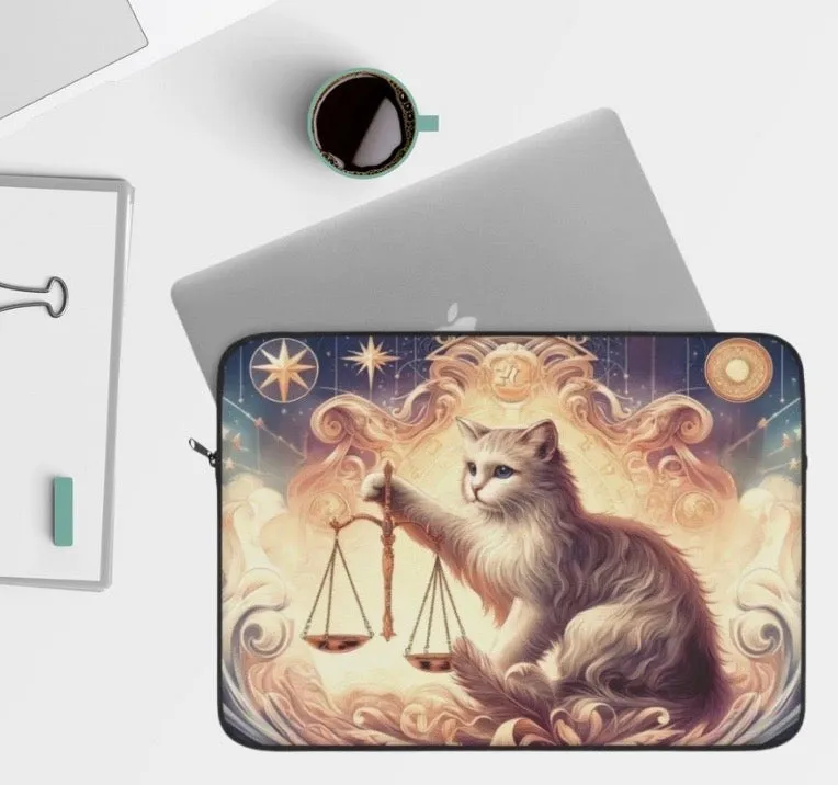 Libra Zodiac Cat Lover - Laptop Sleeve