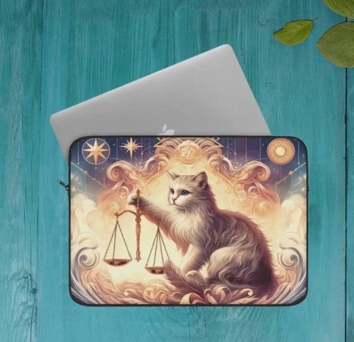 Libra Zodiac Cat Lover - Laptop Sleeve