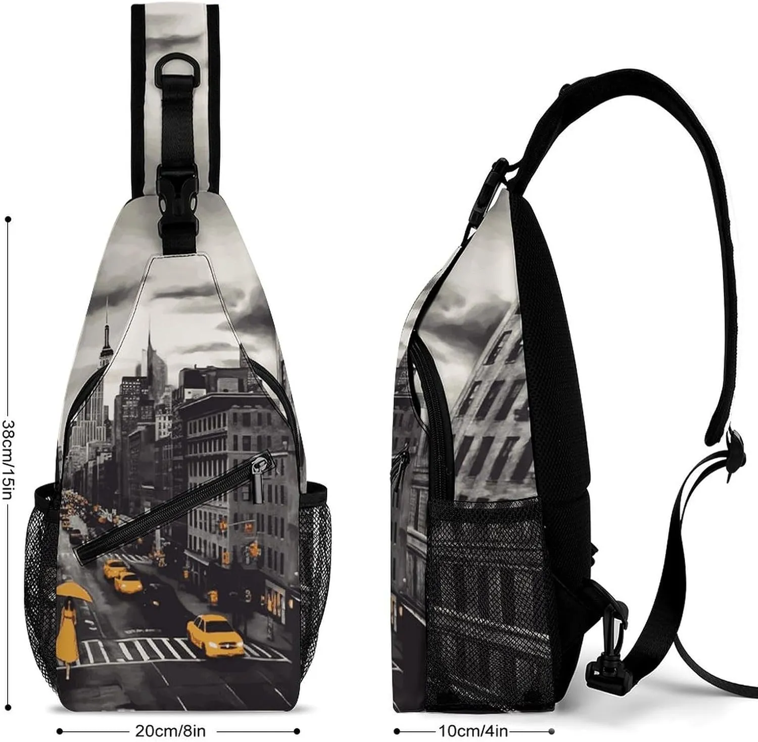 Lightweight Chest Bag Crossbody Bag Love from New York Sling Backpack for Women Men Sports Travel