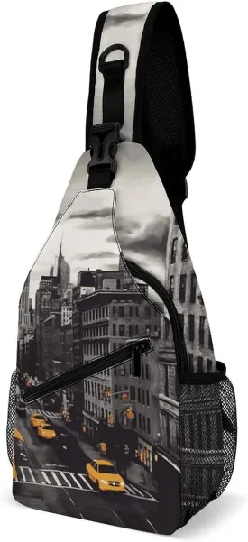 Lightweight Chest Bag Crossbody Bag Love from New York Sling Backpack for Women Men Sports Travel