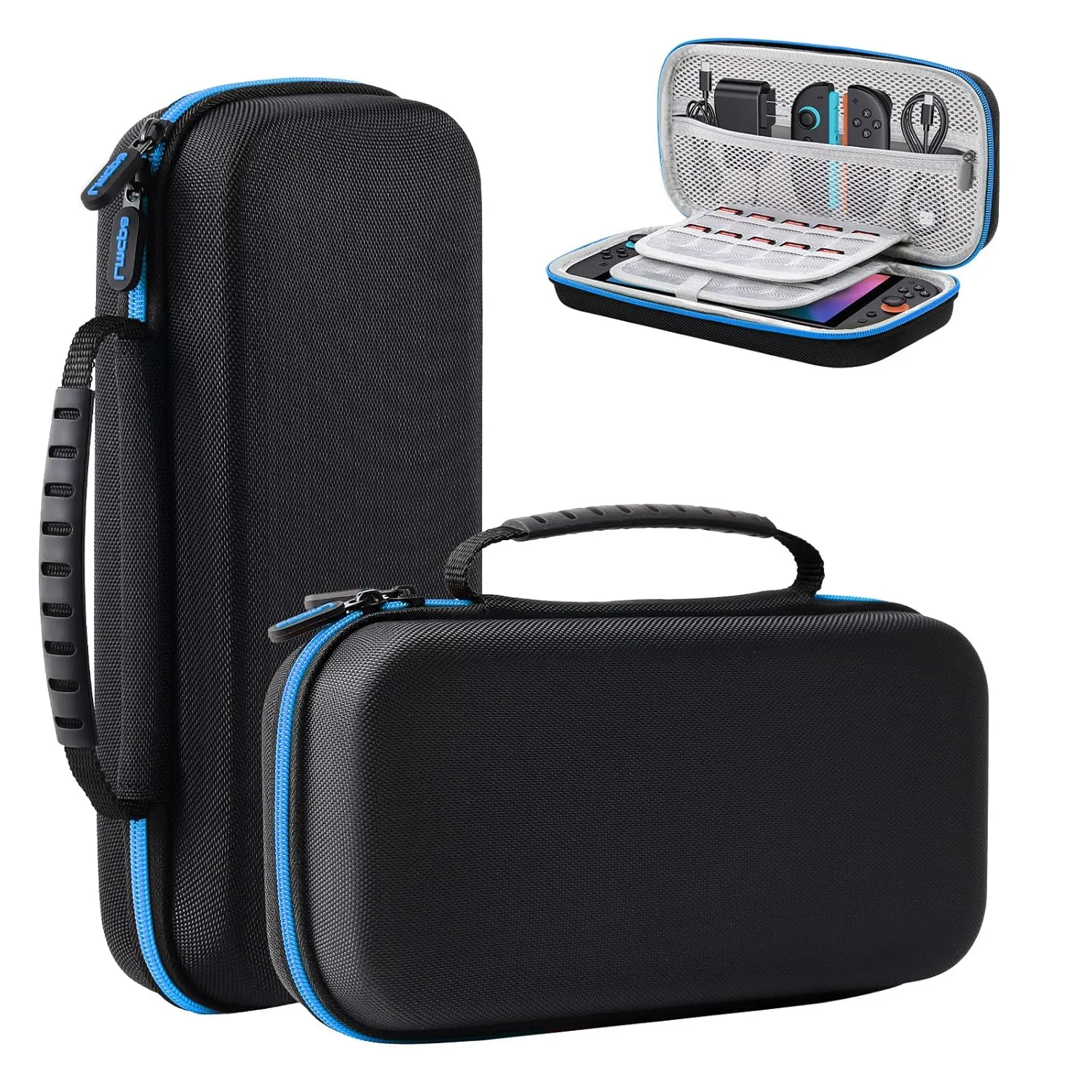 Lmcpa Carrying Case for Nintendo Switch 2 (2025) 7.9 Inch, Protective Hard Shell Portable Switch Travel Case, Durable Ballistic Nylon, Lightweight and Large Capacity, Accessories for Switch 2, Blue