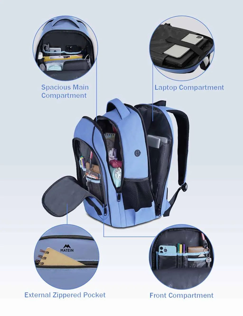 Matein Water Resistant Laptop Backpack