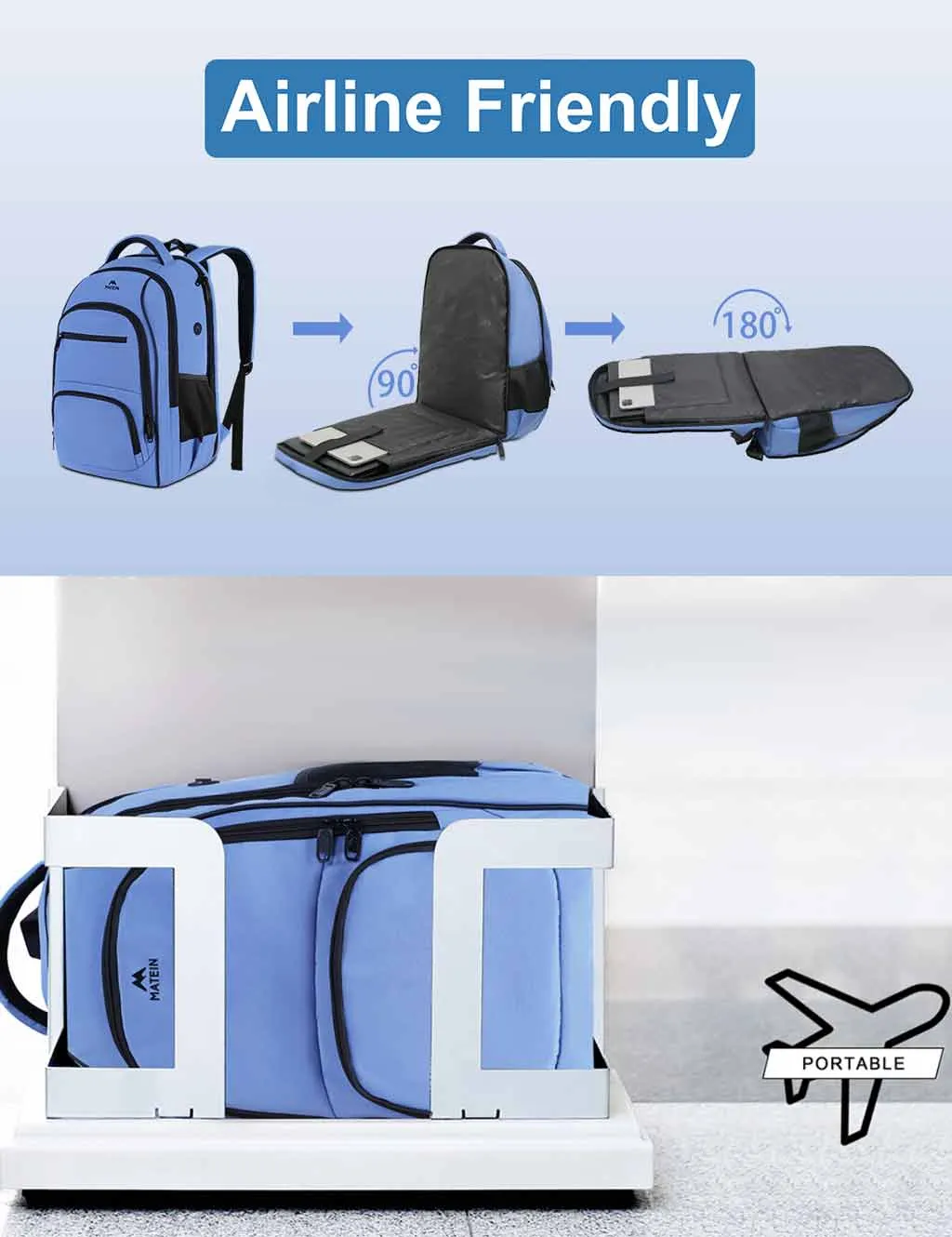 Matein Water Resistant Laptop Backpack
