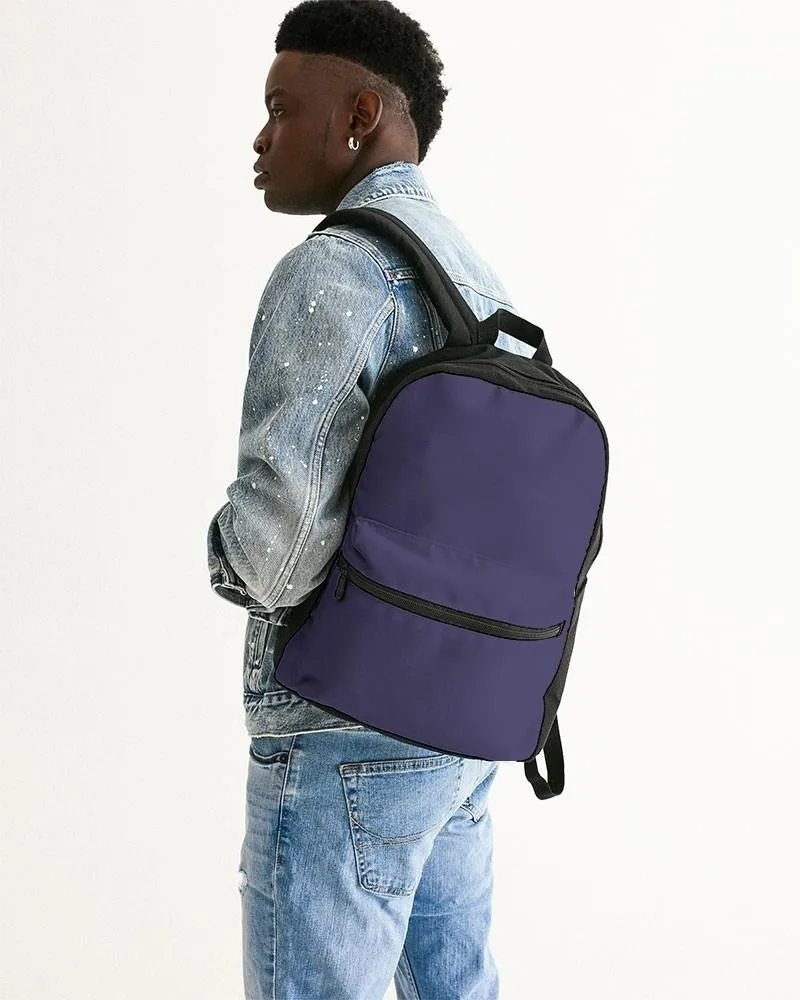 Medium Dark Blue Canvas Backpack | Medium Dark Pastel Blue | C60M60Y0K60