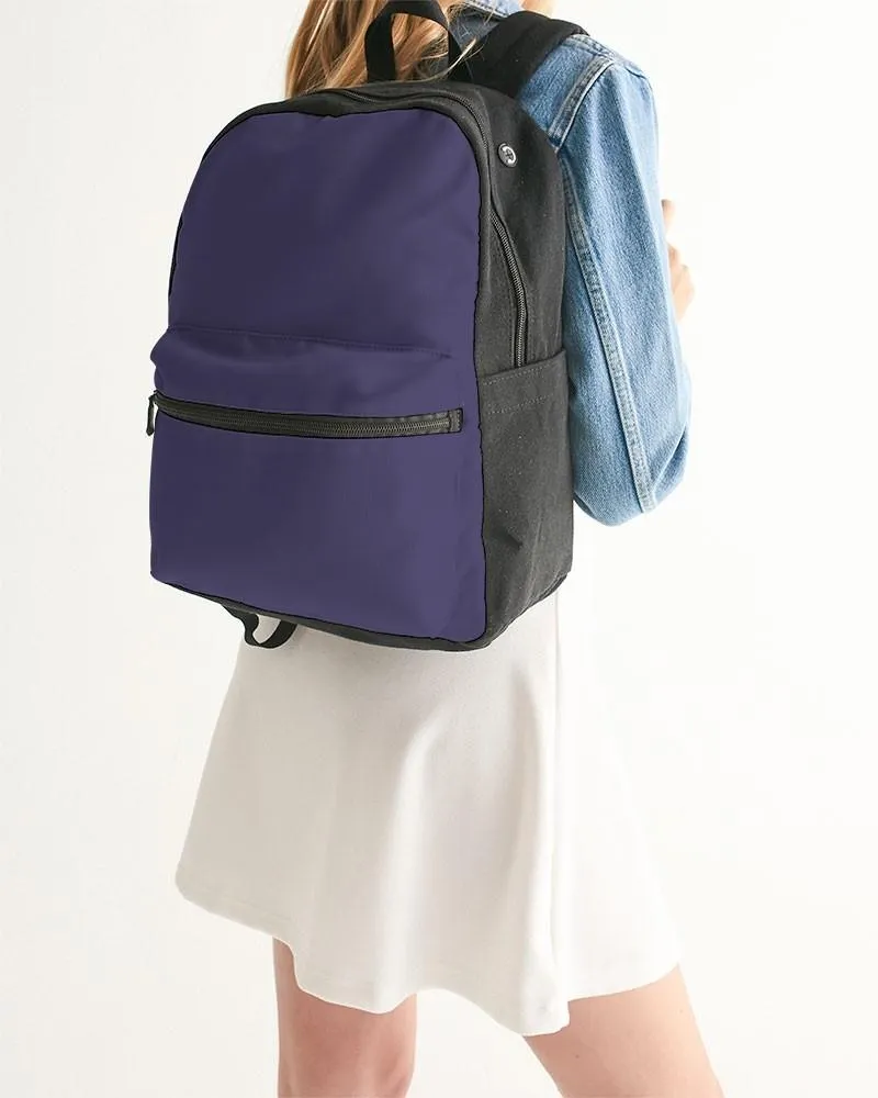 Medium Dark Blue Canvas Backpack | Medium Dark Pastel Blue | C60M60Y0K60