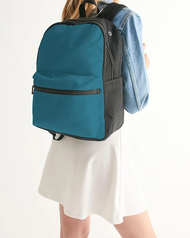Medium Dark Cyan Canvas Backpack | Medium Dark Pastel Cyan | C60M0Y0K60