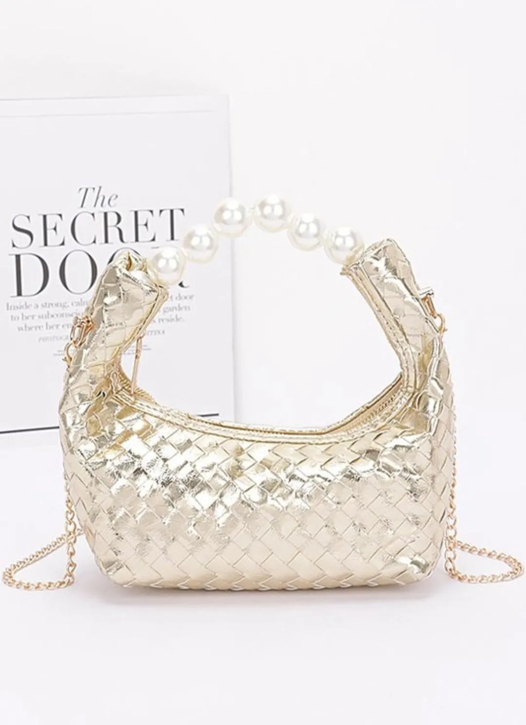 Metal Pearl Clutch