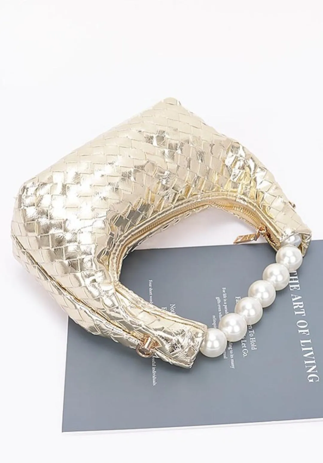 Metal Pearl Clutch