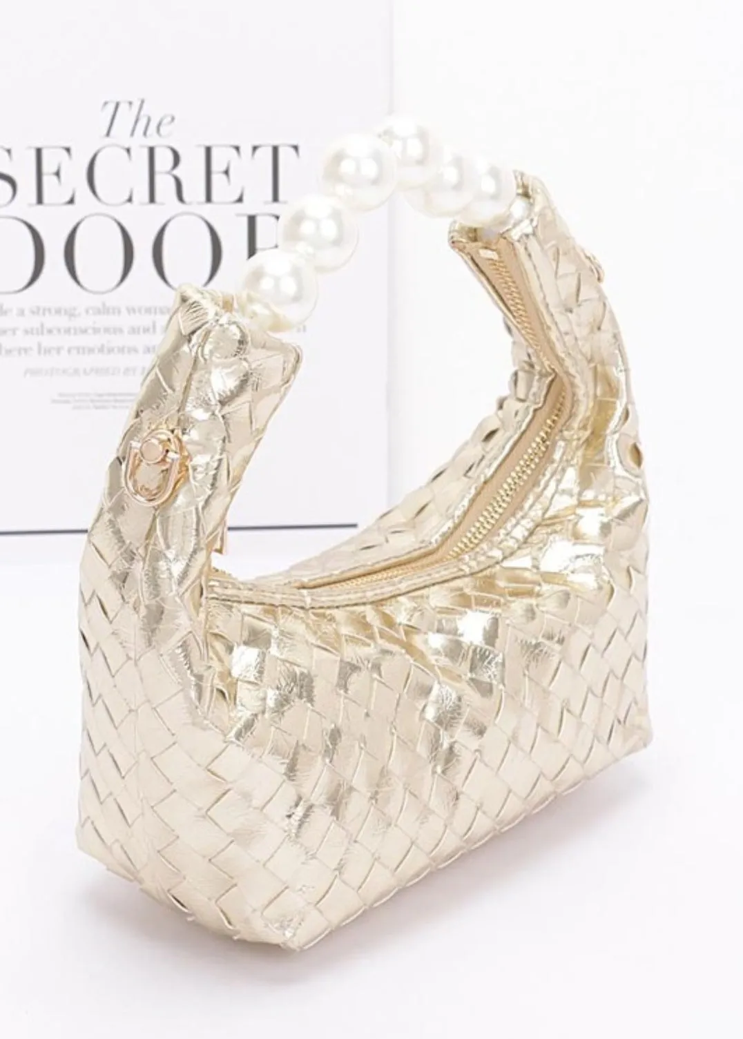 Metal Pearl Clutch