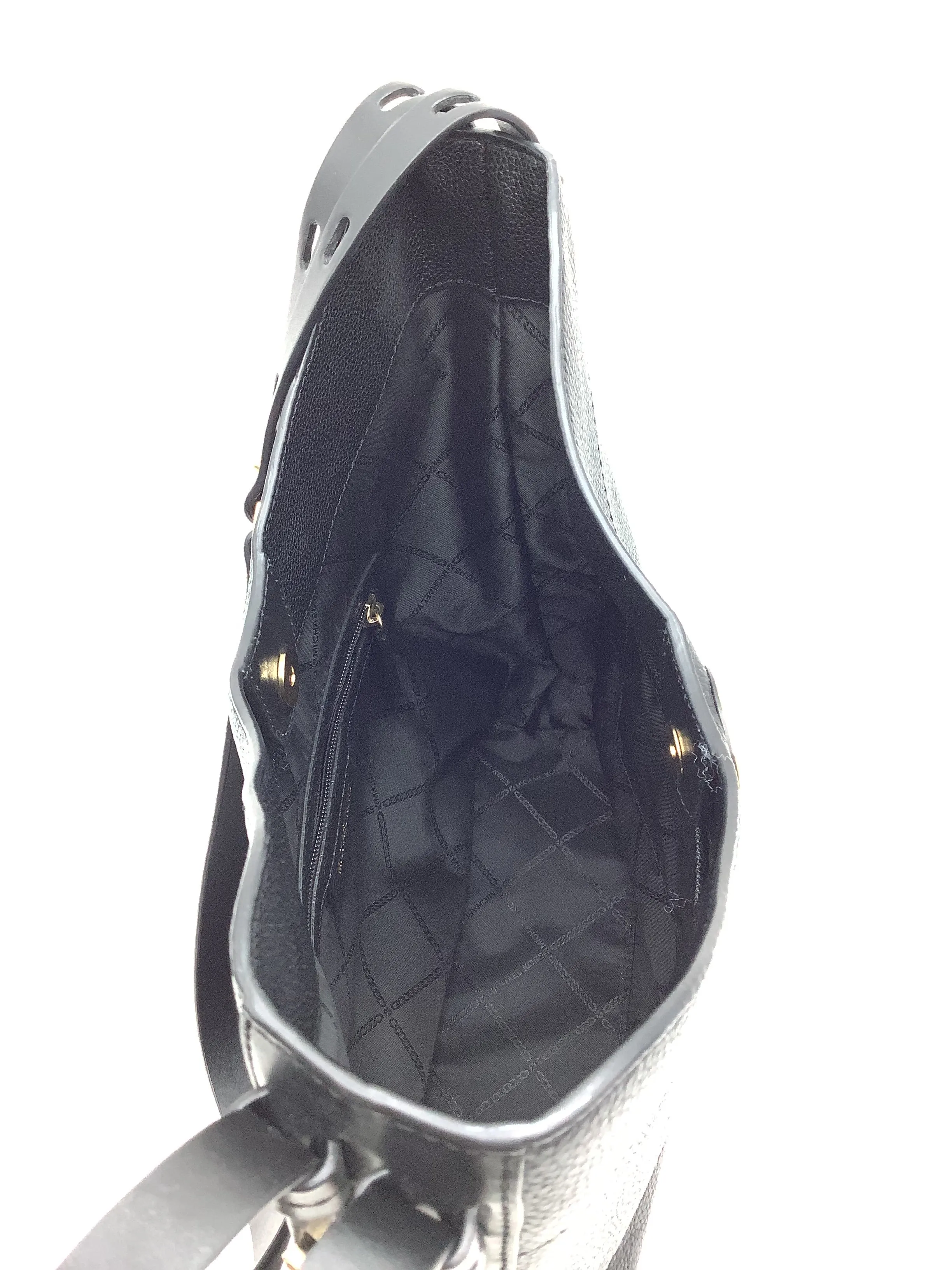 Michael Kors Women's Hobo Bag Black Leather Large