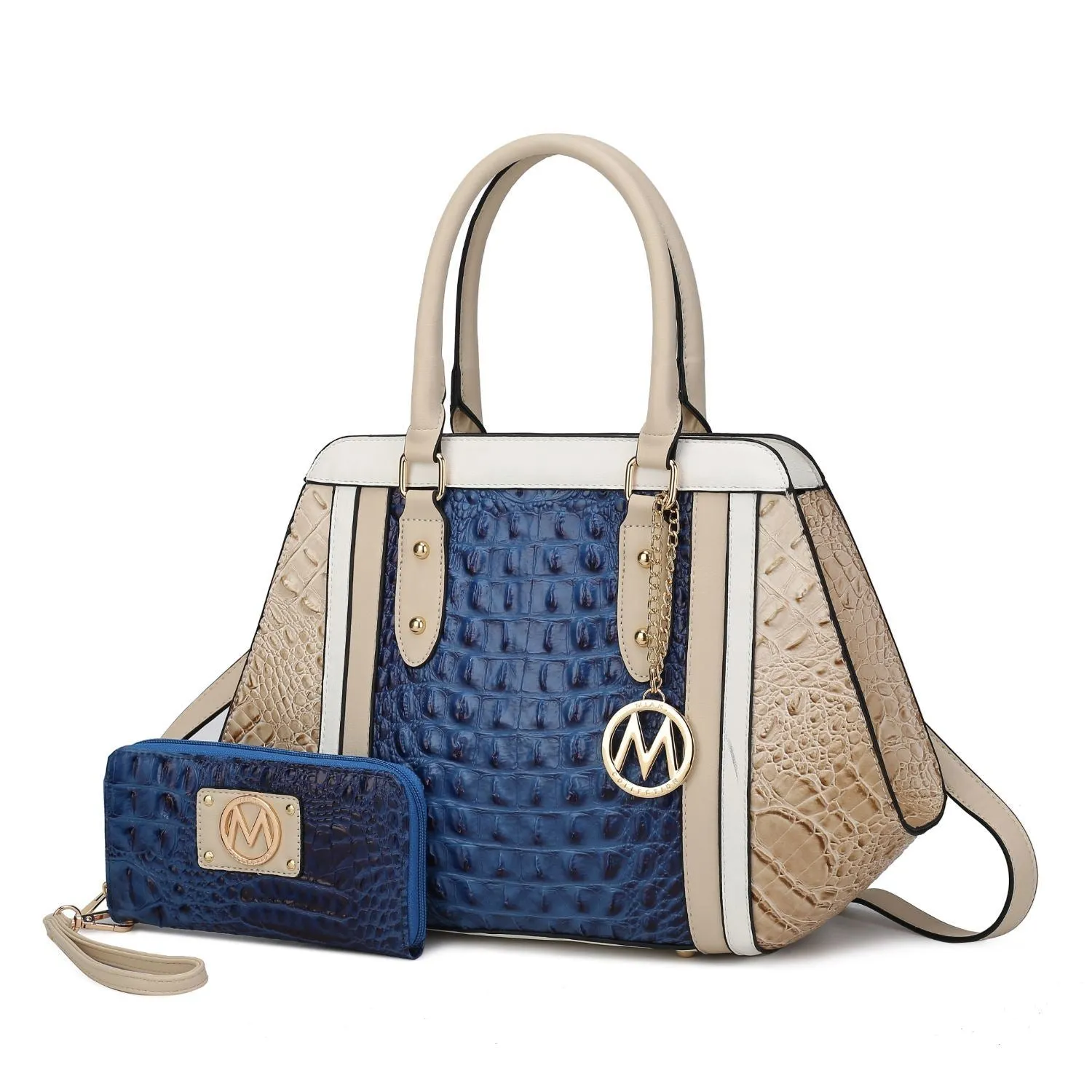MKF Collection Daisy Two PCS Croco Satchel bag & Wallet by Mia K