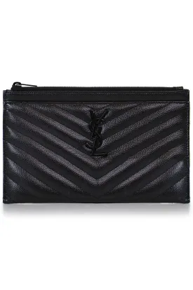 MONOGRAMME BILL POUCH | BLACK/BLACK