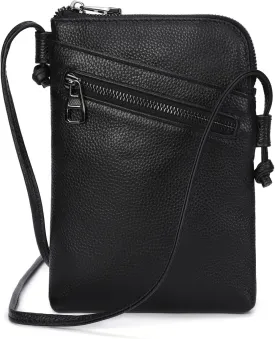 myfriday Genuine Leather Small Crossbody Purses for Women Universal Mini Cell Phone Purse - Small/Large Size Option