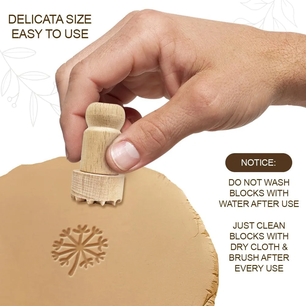 OLYCRAFT Wooden Stamps 1 Inch Dandelion Round Stamp Wooden Clay Stamp Round Wood Stamp Natural Wood Stamp Round Pottery Stamps Small Stamp for Card Making DIY Craft Letter Diary and Scrapbooking