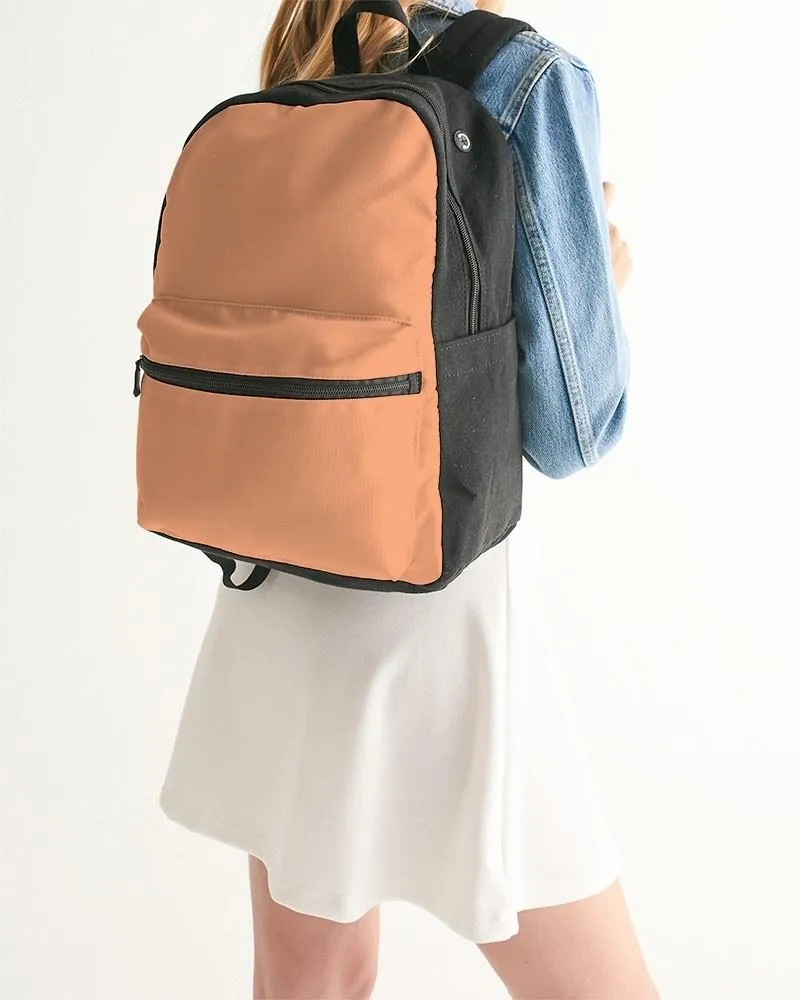 Pastel Orange Canvas Backpack | Bright Pastel Orange | C0M45Y60K0