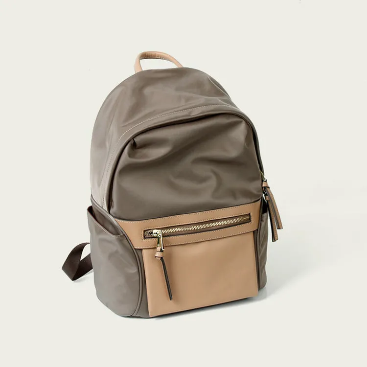 Preppy Ladies Nylon Backpack Water Resistant Backpack Purse