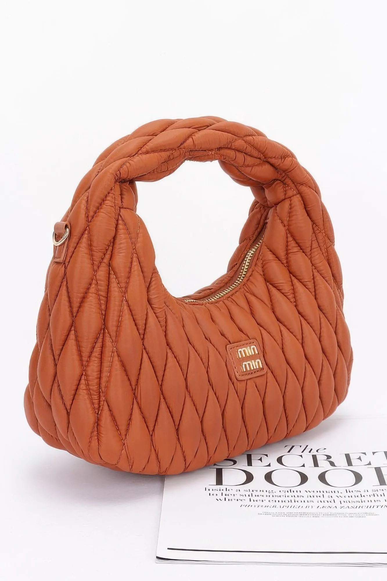 Quilted Faux Leather Hobo Bag