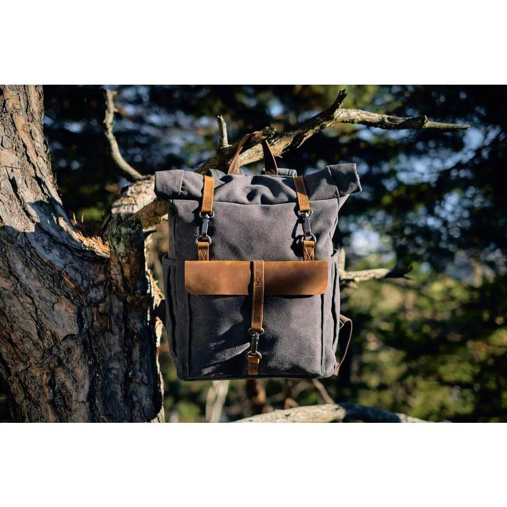 Retro Roll-top Canvas Backpack