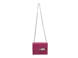 Rose Pourpre Hermes Mini Verrou Crossbody Bag