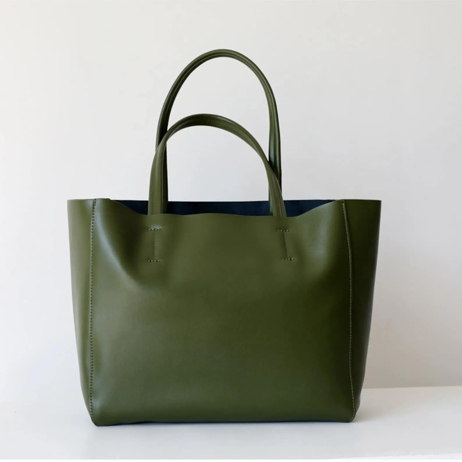 Simple Large Tote Leather Bag