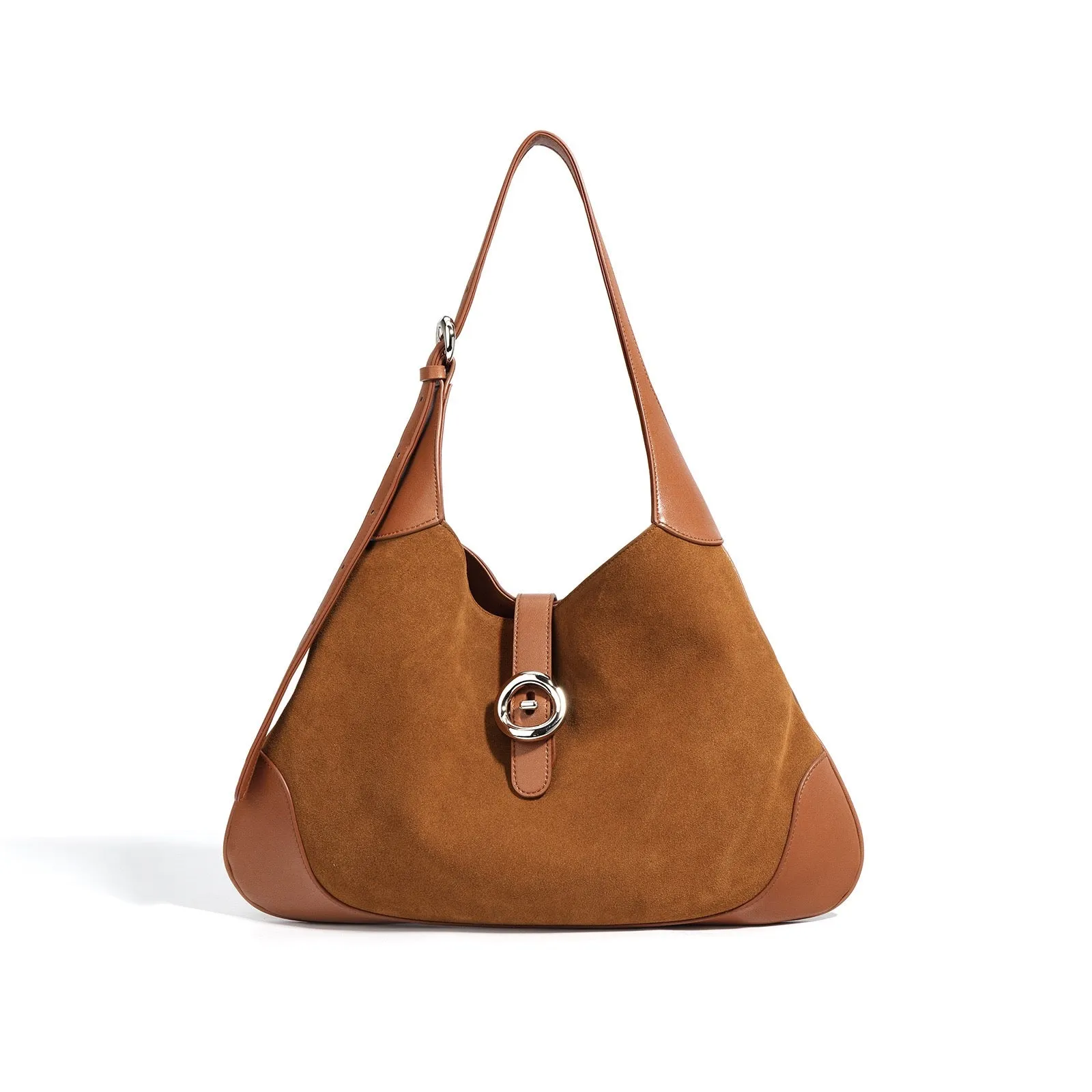 Suede Shoulder Bag - Black