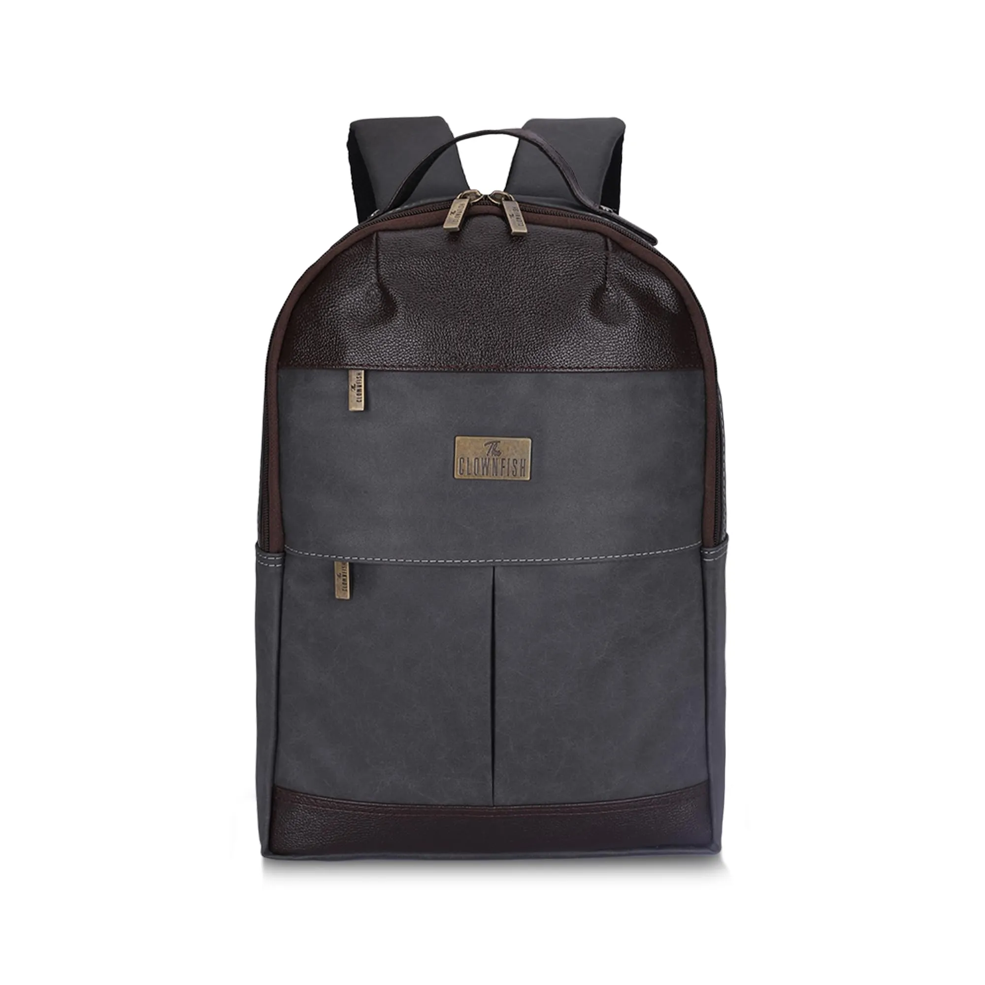 THE CLOWNFISH Cybershield Laptop Backpack - Stylish, Water-resistant | 15.5L | Dark Grey