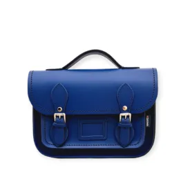 The Royal - Leather Midi Satchel in Royal Blue