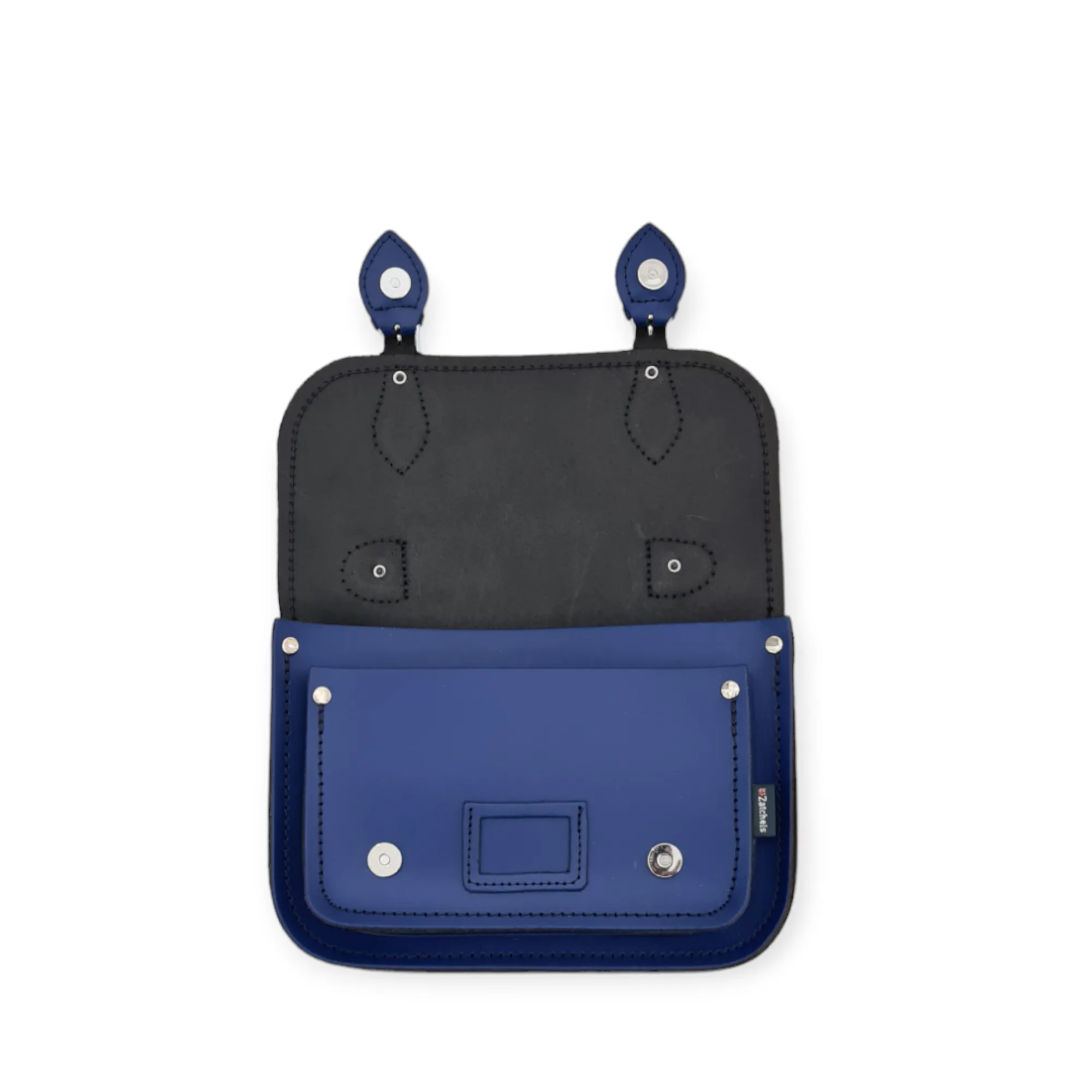 The Royal - Leather Midi Satchel in Royal Blue