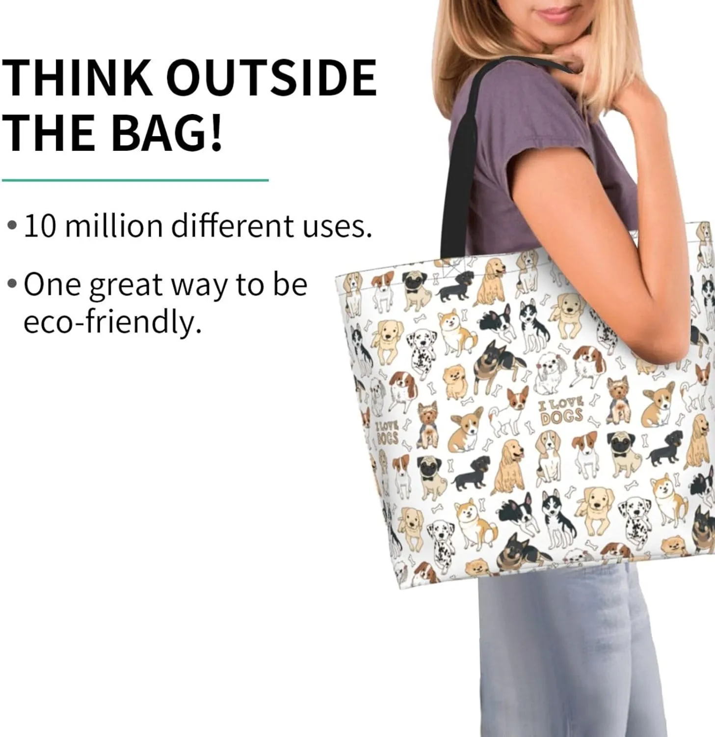 Tote Shoulder Bag Large Durable Handbag Lightweight Stylish for Daily Use-19.7x15.7x5.9 Inch