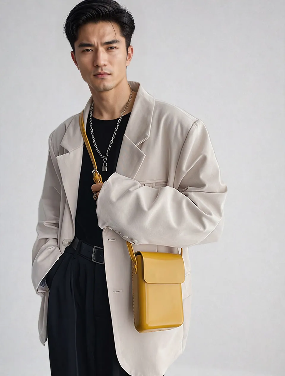 Vertical Mini Crossbody Box Bag