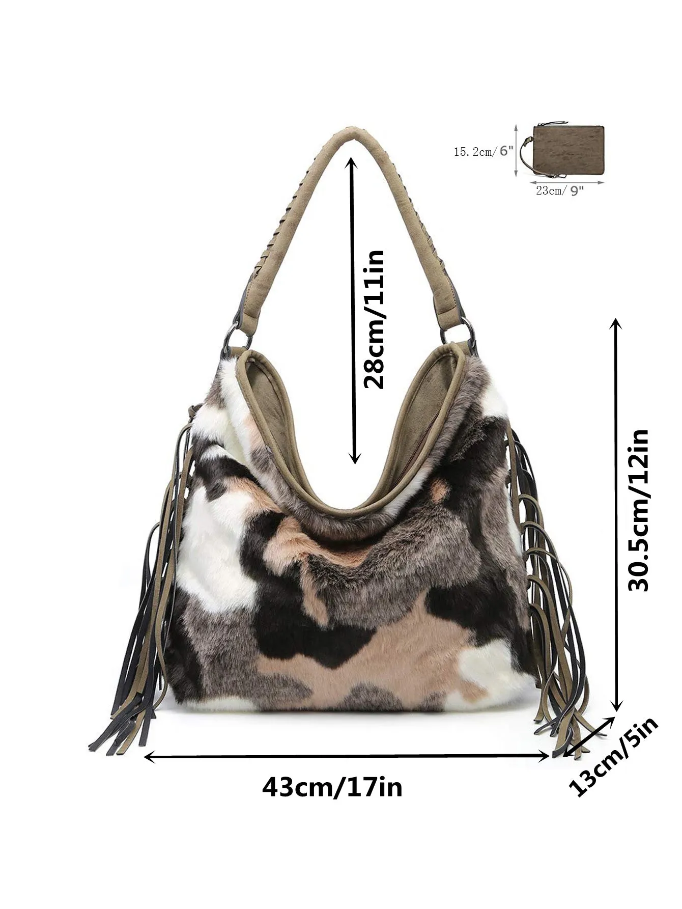 Women hobo bag finge purse 2159-5 FMT